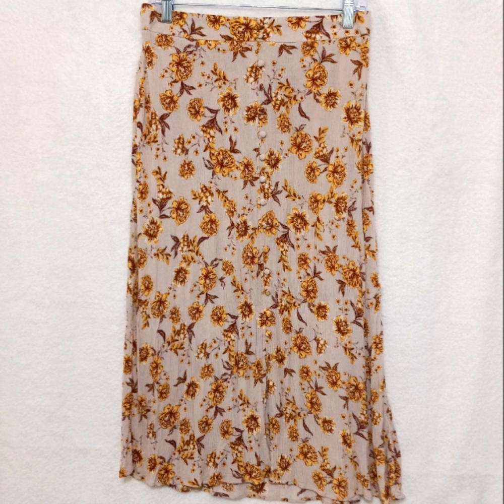 Hippie Rose Long Floral Skirt